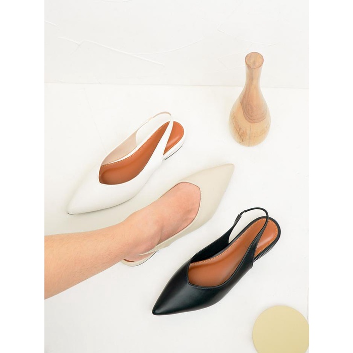 Sepasang Collection Freya Sendal Mules Wanita 3 Cm Shoes sandal hak lancip flat mules