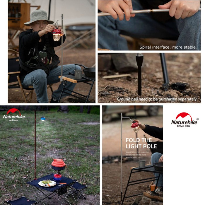 TIANG LAMP HOLDER NATUREHIKE NH20PJ001 GANTUNGAN LAMPU NH20PJ003 PASAK