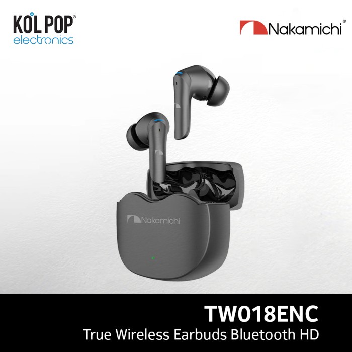 Nakamichi TW018ENC True Wireless Earbuds Bluetooth Earphone-Gun Metal