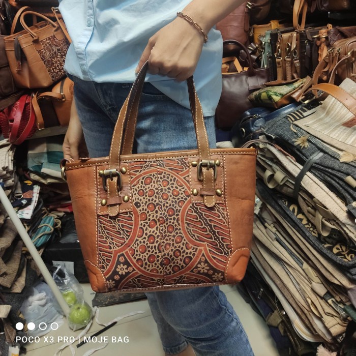 Hot Sale Tas Kulit Sapi Asli Lukis Batik Model Handbag Bisa Slempang By Muje Readyy