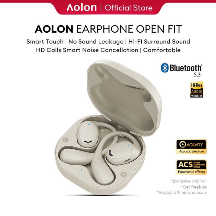 Aolon Openfit TWS Bluetooth 5.3 Earphones Bone Conduction Open-Ear TWS Earphone