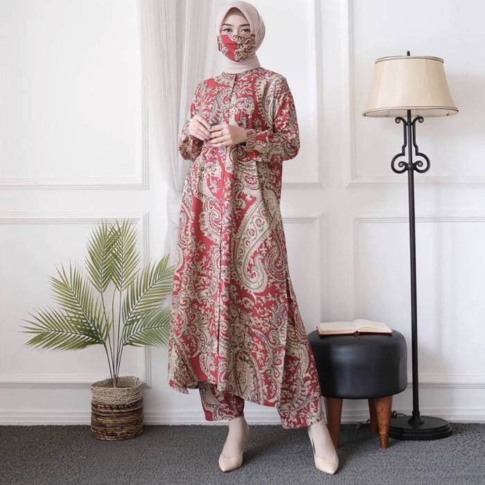 ONE SET SETELAN LONG TUNIK&CELANA PANJANG SET MONGOL - oneset mongol - setelan - setelan wanita -