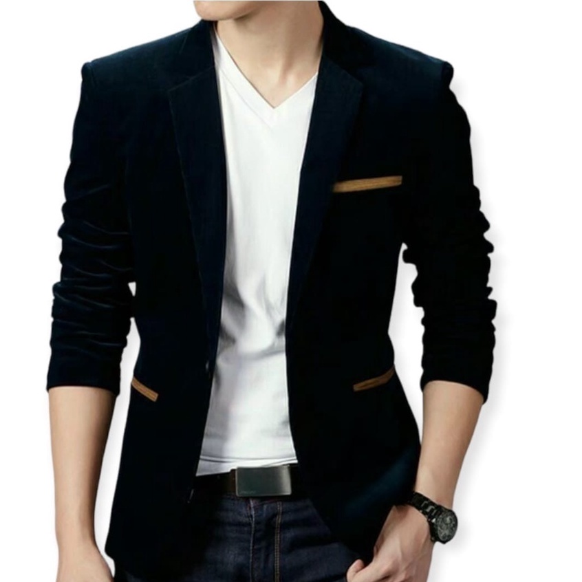 Jas Cowok Casual Slimfit/ Blazer Kekinian Pria Korea/ Jas Santai Pria Casual/ Blazer Korea Bahan