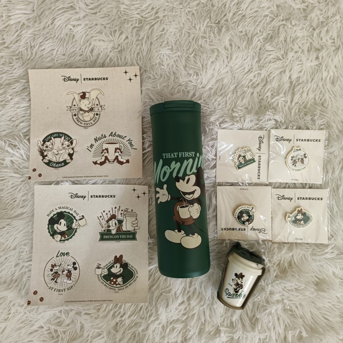 Tumbler Starbucks Disney Mickey SS Pin Ornament Sticker Disney Mickey
