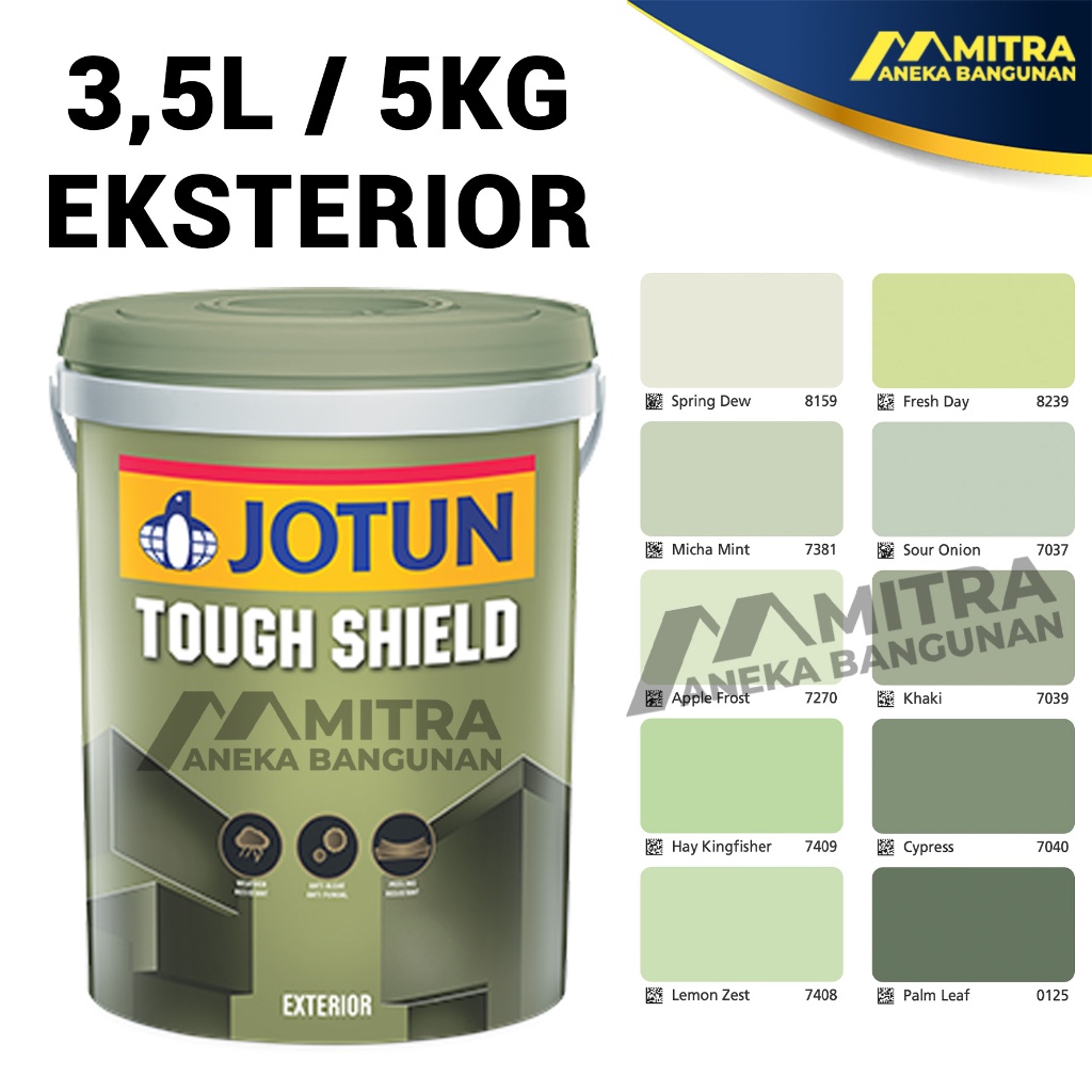 Cat Tembok Eksterior JOTUN TOUGH SHIELD 3,5 Liter / Sage Green / JOTUN Exterior