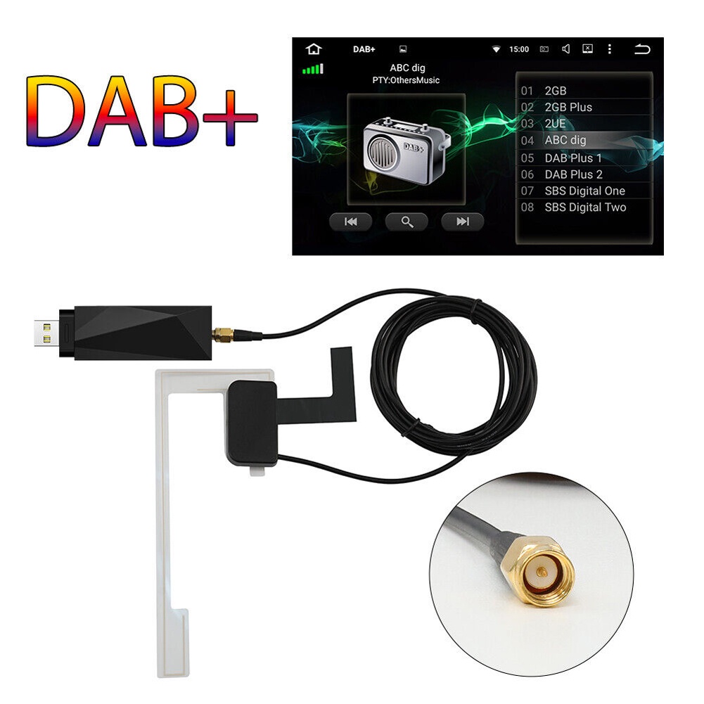 DAB+ Digital Radio Tuner USB 5V USB Dongle Receiver 170-240MHz Car Audio Adapter FM Transmitter Box 