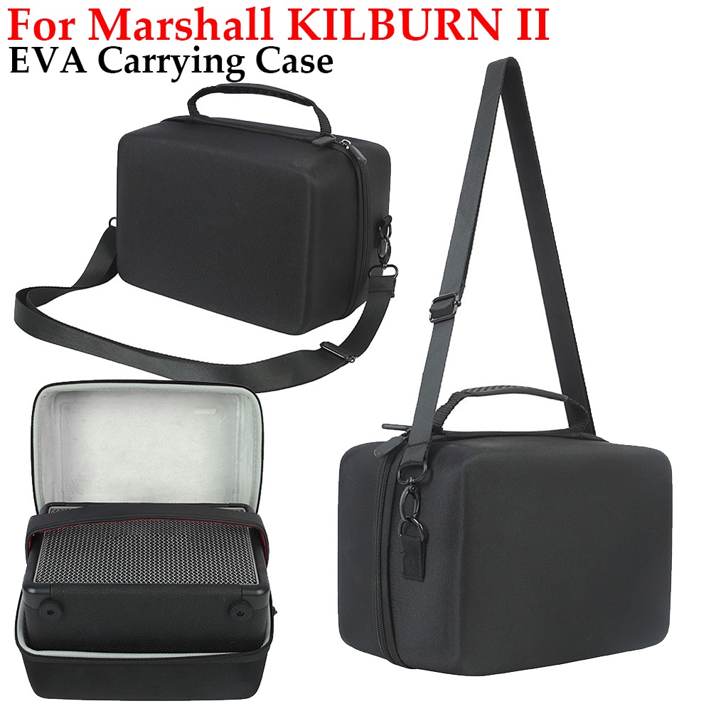 EVA Speaker Case for Marshall Kilburn II Portable BT Speaker Speaker Carrying Pouch with Shoulder St