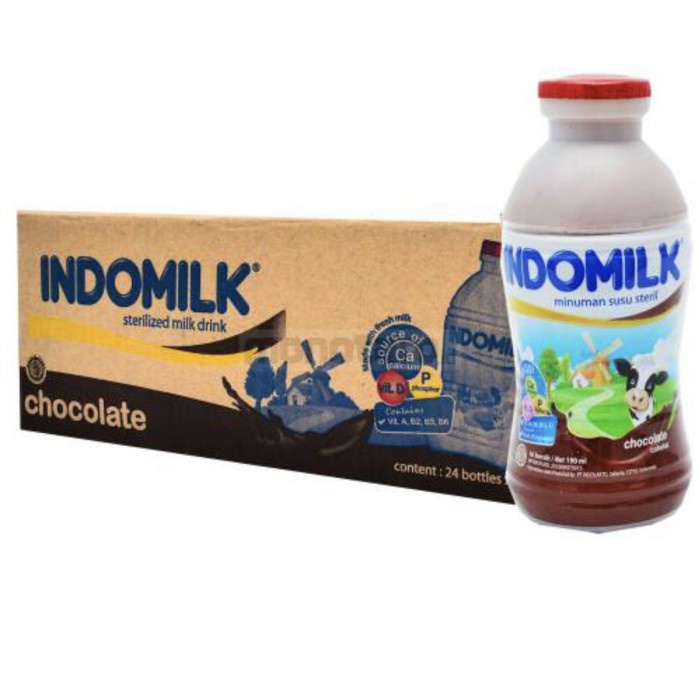 

Susu Indomilk Rasa Chocolate Botol 190 ml (1 karton isi 24 botol)