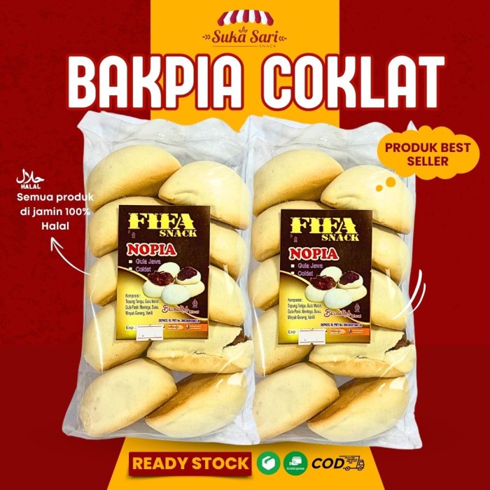 

FREE ONGKIR Oleh Oleh Surabaya Bakpia Kering Rasa Coklat Snack Cemilan Oleh-Oleh Bandung Sukasari