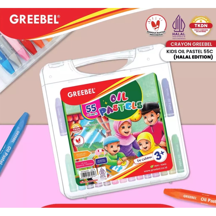 

GREEBEL Crayon Krayon Oil Pastel Halal Edition 55 Warna