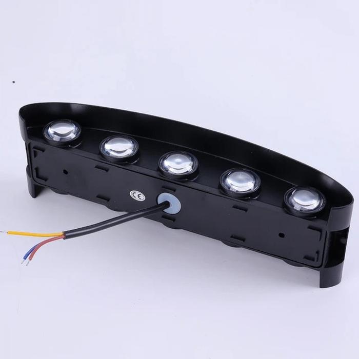 Goldenelectric Lampu Dinding Hias Outdoor Taffled Minimalis Aluminium Warm White 10W Set