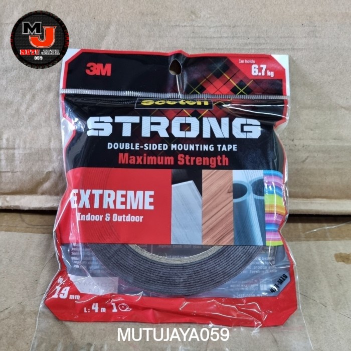 

TERBARU Scotch 3 M Double Tape 414-M19 Indoor & Outdoor Perekat Strong Extreme Double-Sided Mounting