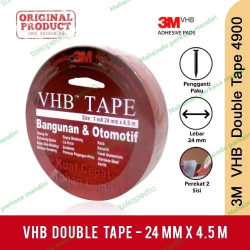 

TERBARU Promo Double Tape 3M VHB Origional -Super kuat lengket 24mm x 4,5mtr