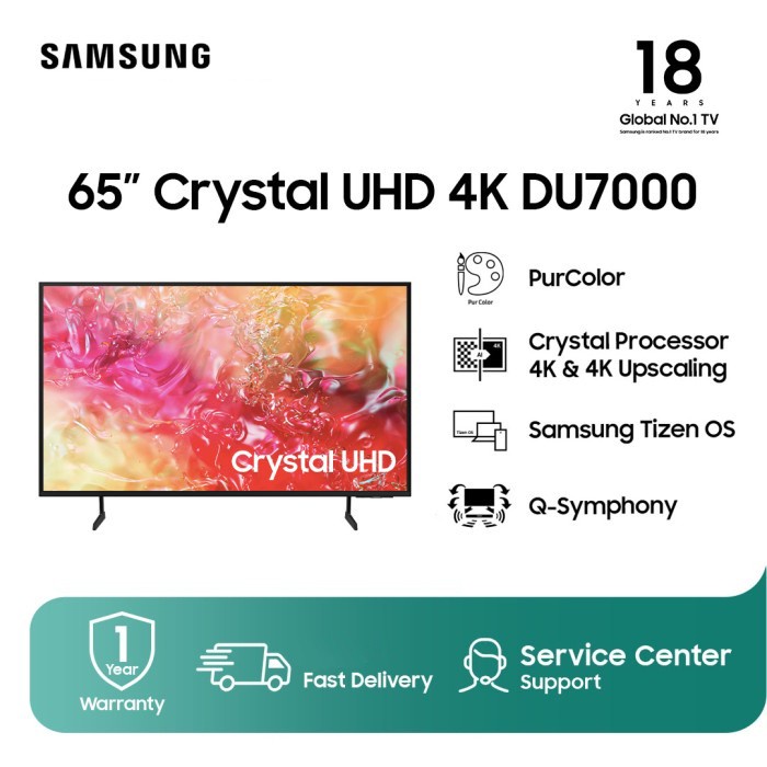 Samsung 65DU7000 UHD 4K Smart TV 65" DU7000 UA65DU7000KXXD