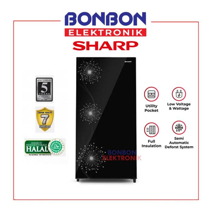 Sharp Kulkas 1 Pintu Double Freezer SJ-X197W-DW / SJX 197 WDW / SJX197