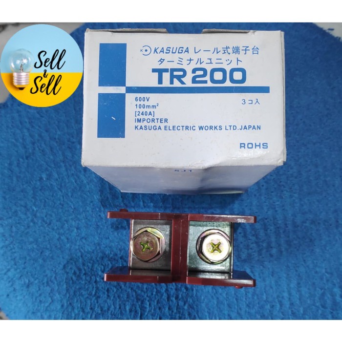 Kasuga Terminal Block TR200 Brown / Terminal Blok Kasuga TR 200 Coklat