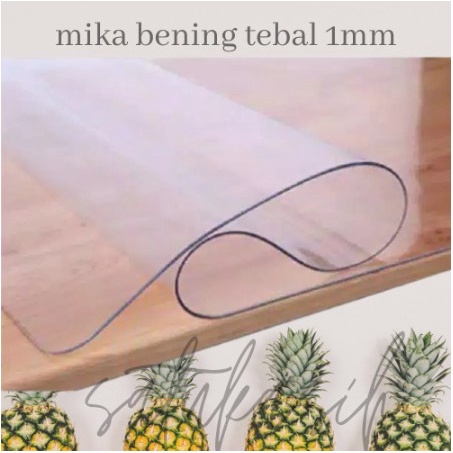 ROYzC- gnt Taplak meja bening meteran tebal 1mm plastik pvc mika bening
