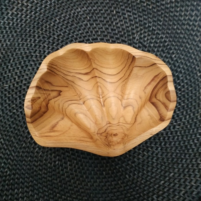 @#@#@#] Mangkok Kayu Jati / Mangkuk Unik / Mangkok Motif Kerang / Wooden Bowl