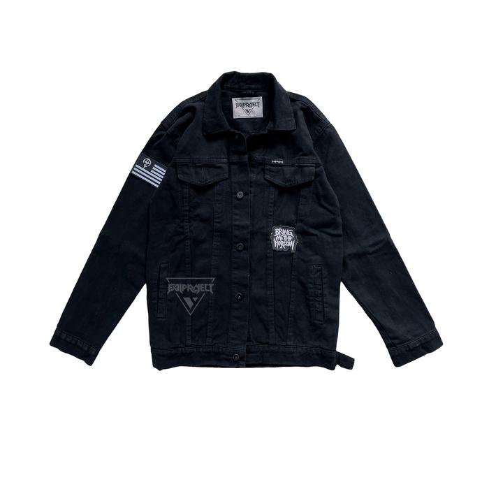 Lariss- jaket denim sablon jaket jeans PRIA patch bordir bring me the horizon bmth 009