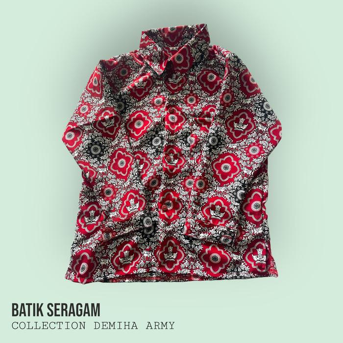 Dresto- Baju Batik Sd Seragam Sekolah Nasional Batik Sd Perempuan Laki Laki Anak Baju Fashion