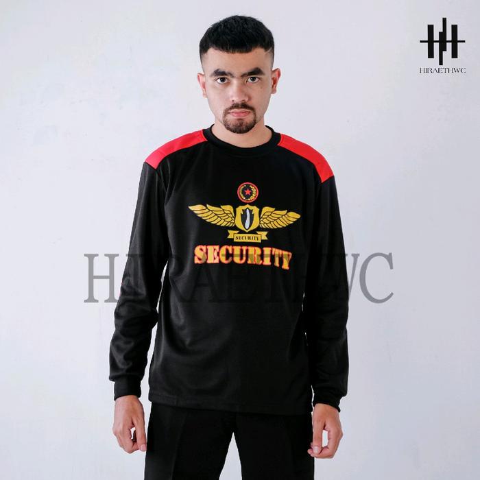Dresto- Hiraethwc: Kaos Decker Satpam Hitam/Kaos Lengan Panjang Satpam