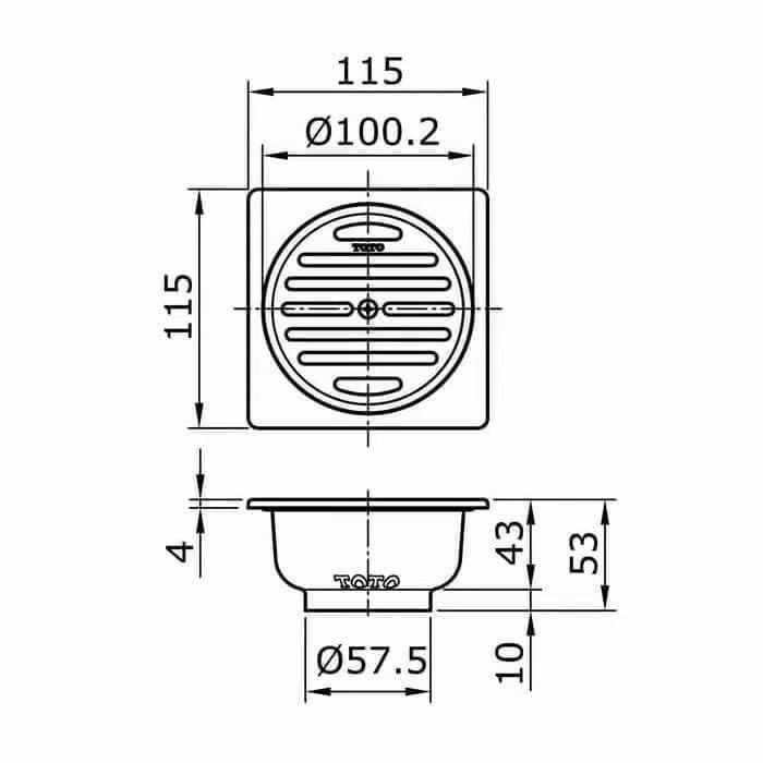 Terbatas Floor Drain Toto Tx 1 Eb Floor Drain Toto Tx1Eb