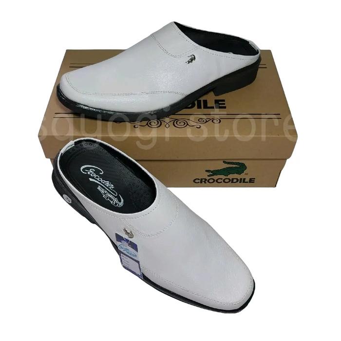 Tapak- Crocodile Sepatu Kulit Pria Bustong Slip On Casual Pantofel Berkualitas Sandal Karet