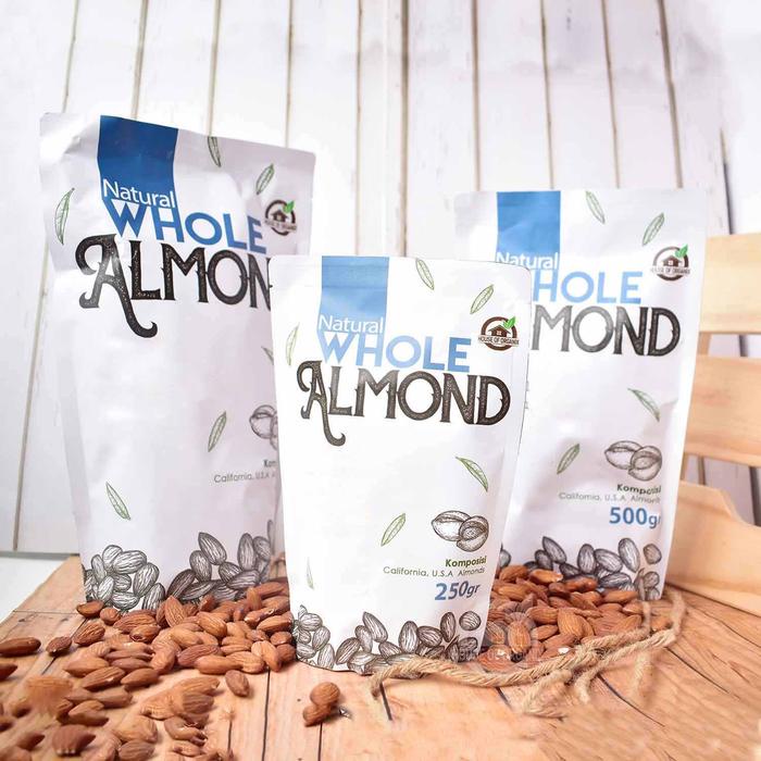 

Natural Whole Almond ( Kacang Almond Natural ) 250 Gr