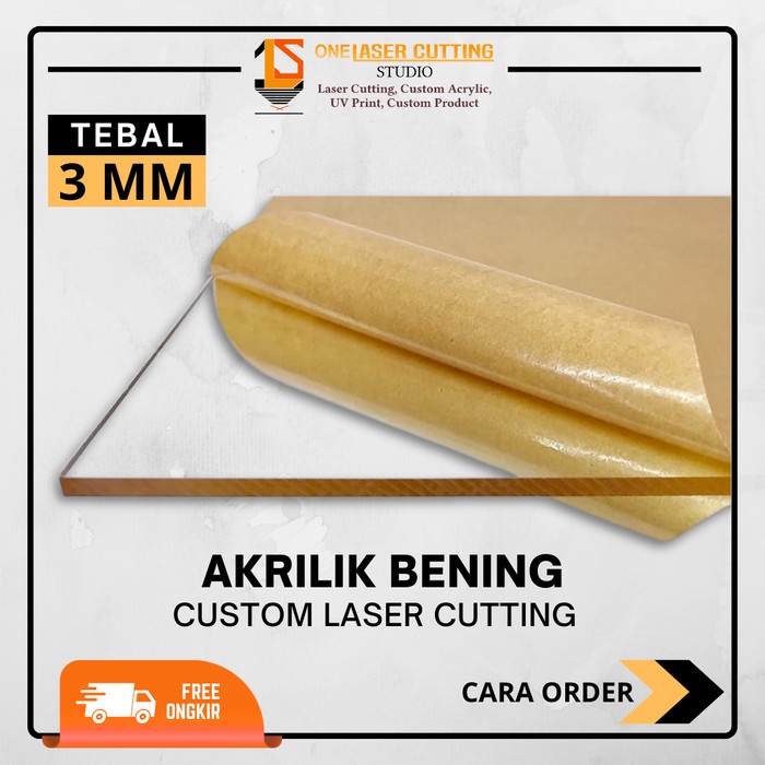 

FREE ONGKIR Akrilik / Acrylic Lembaran Bening 3 mm Akrilik Custom Laser Cutting