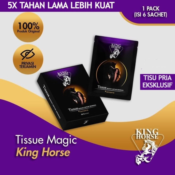 King Horse Tisu Magic BPOM Tissue Megic Original Obat Kuat Pria Tahan Lama