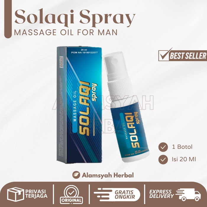 SOLAQI Solaqi Spray Asli Original, Obat Herbal Kuat Pria Tahan Lama