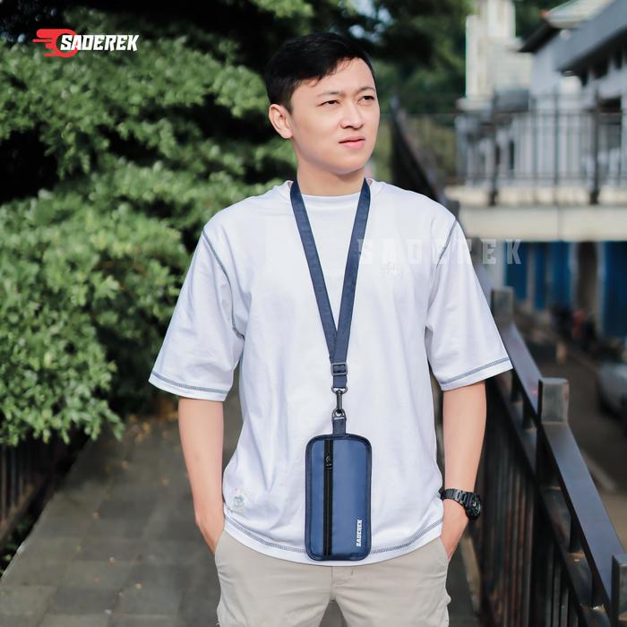 WTS- Tas Hp Leher Hanging Walet Dompet Hp Murah Selempang Pria Bukan Kulit