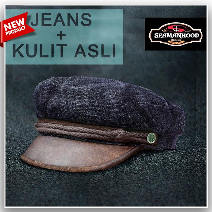 Cap- Premium Topi Sailor Fiddler Hat - Topi Kapten - Topi Pelaut Klasik Greek Fisherman -