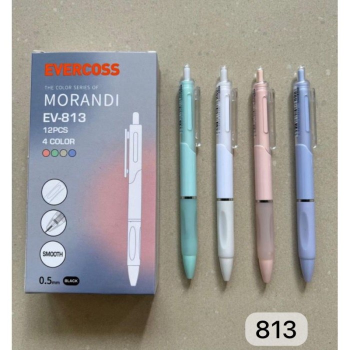 

*#*#*#] ballpoint evercross gel SATUAN kode 813 morandi pastel 05 RANDOM WARNA