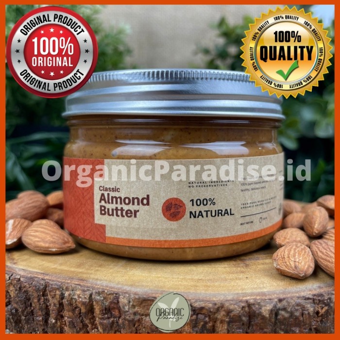 

Roasted Almond Butter 300 gram / Selai Almond 300 gram Gluten Free Vegan Organic Paradise