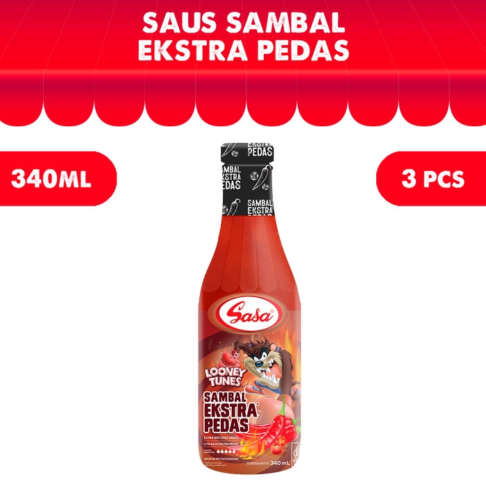

SASA Saus Sambal Extra Hot 340ml - 3pcs