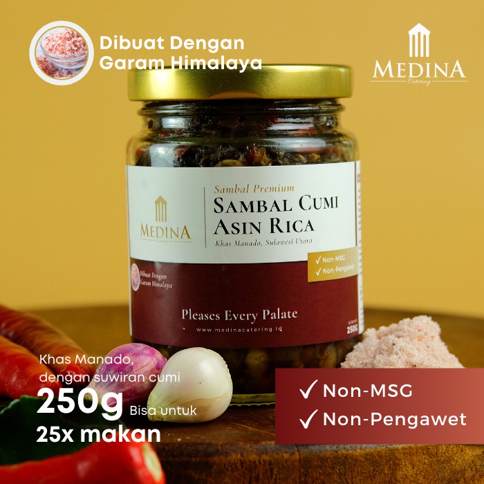 

Sambal Cumi Asin RIca Autentik Khas Manado (250gr) - Medina Catering