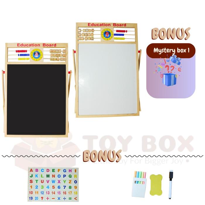 

Ready [Size Jumbo] Education Board 2 In 1- Papan Tulis Edukasianak Magnetic