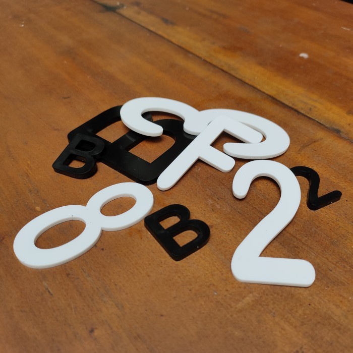

NEW Huruf Acrylic/Akrilik Non Double Tape (Laser Cut)