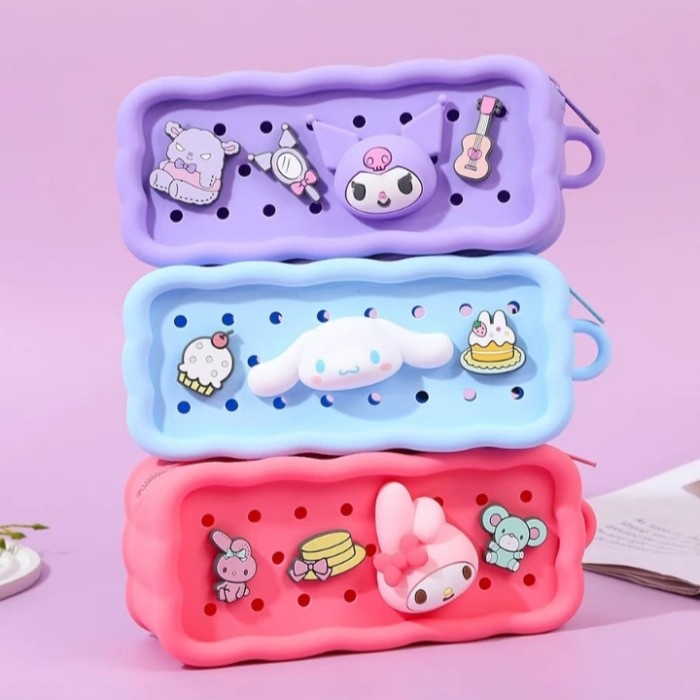 

Ready Kotak Pensil Sanrio / Kotak Pensil Siicon Cinnamoroll / Pensil Case