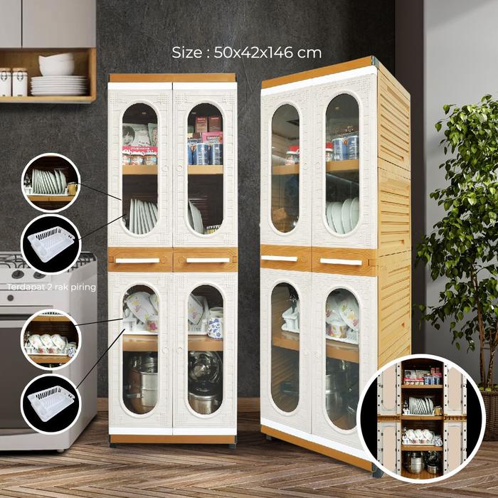 lemari plastik piring club susun 4 Lemari Sayur Kaca Furniture Furniture
