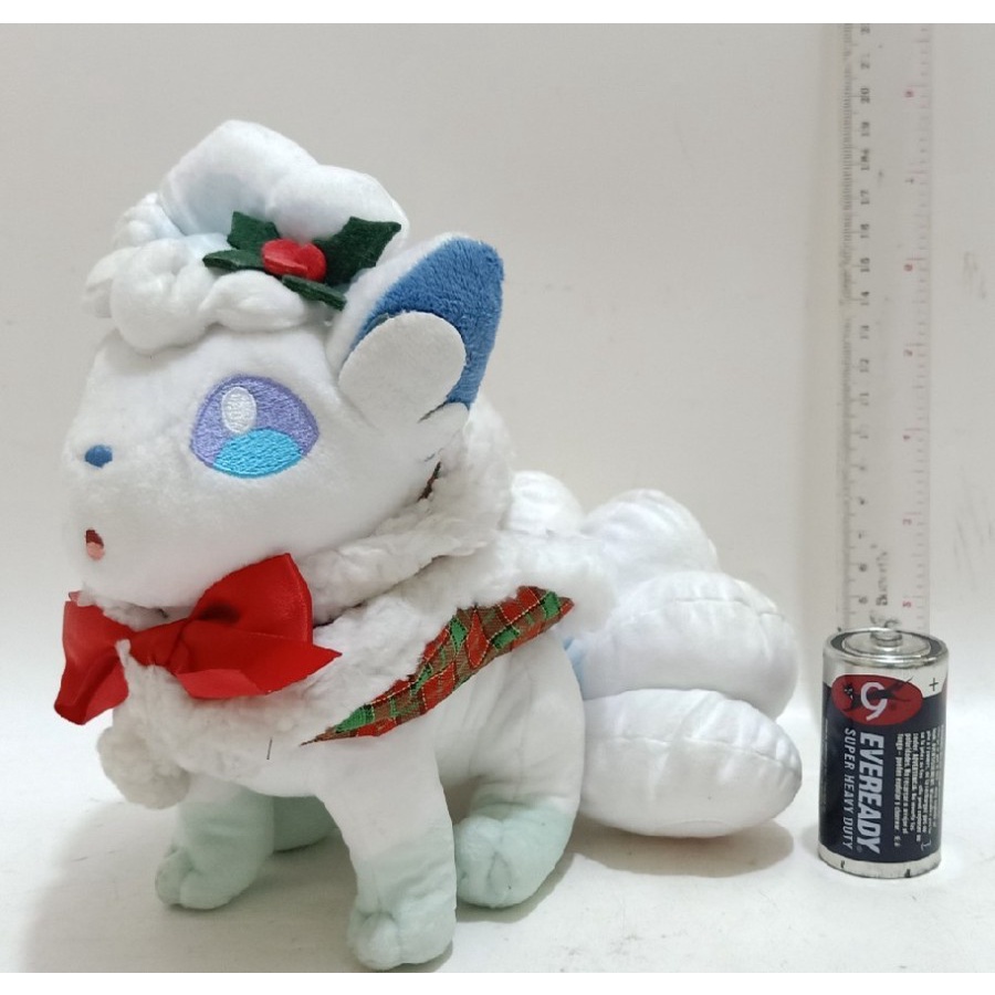 pokemon center holiday alolan vulpix plush doll christmas vulpix