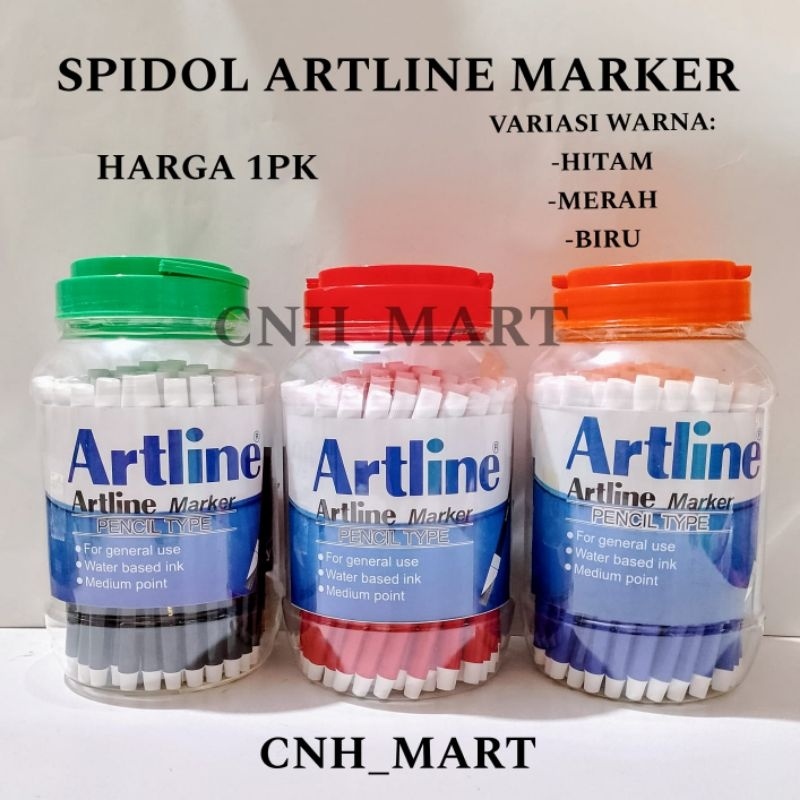 

Spidol Kecil ARTLINE Hitam - Biru - MERAH 72 Pcs Harga 1 Toples isi 72 Pcs Dw05