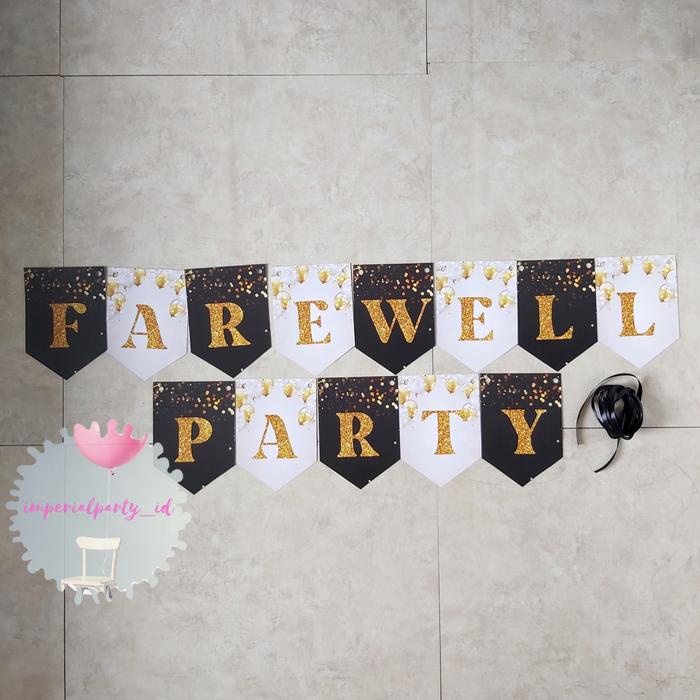Mntb" Banner Bunting Flag Farewell Party Acara Perpisahan