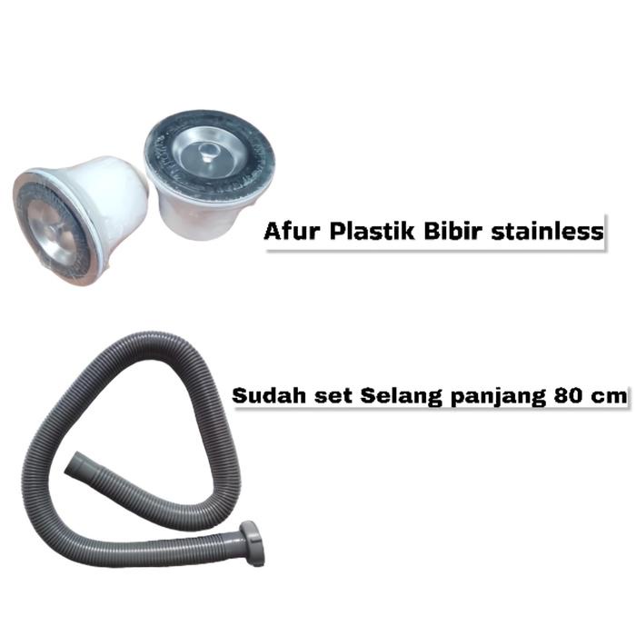 Murah Paket Lengkap Wastafel Cuci Piring Kitchen Sink Cuci Piring Tempat Cuci Piring Stainless Set