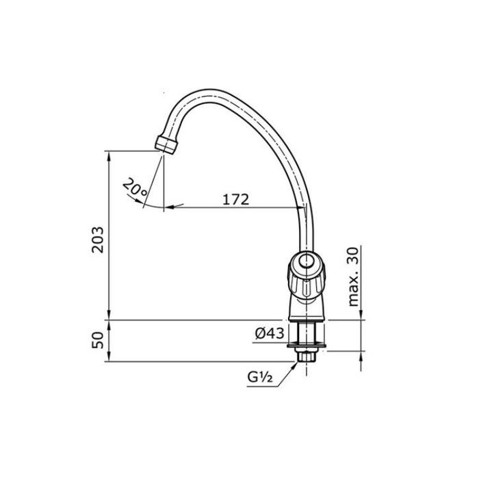 Gercep Kran Cuci Piring Toto Tx603Km Keran Air Dapur Angsa Cold Only Sink