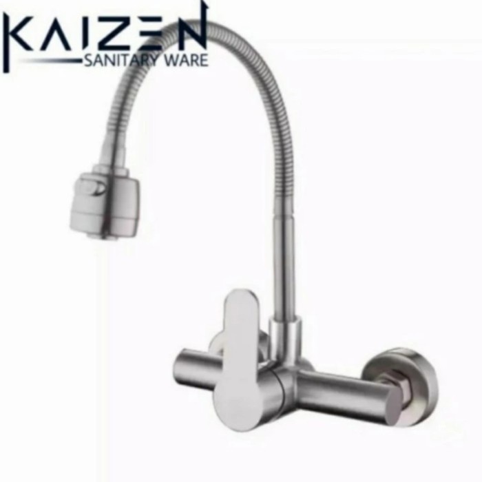 Termurah Keran Sink Fleksibel Dinding Panas Dingin /Kran Dapur Angsa Stainles