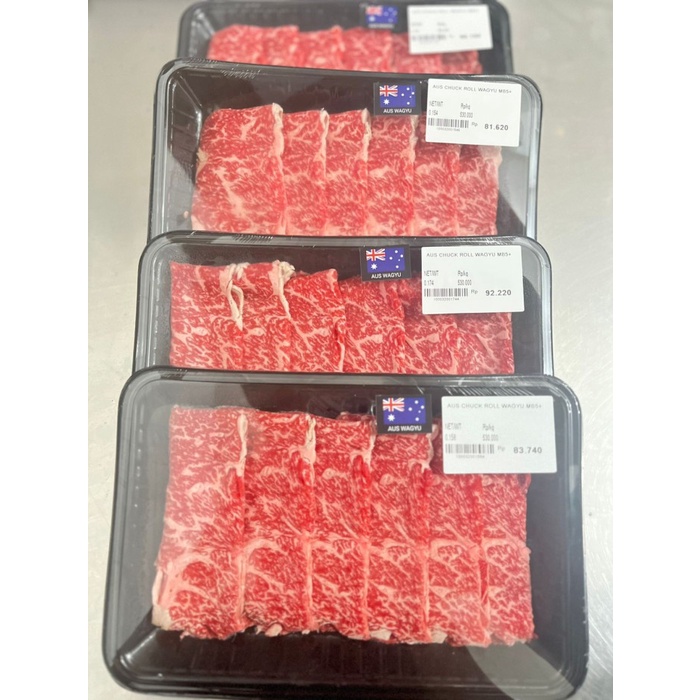 

Aus Wagyu Chuckroll Mb5+ Shabu Cut - Daging Shabu Aus Wagyu Chuckroll