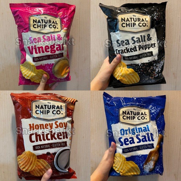 

Kuliner.Kita The Natural Chip & Co Sea Salt Vinegar Cracked Pepper Honey Soy Potato