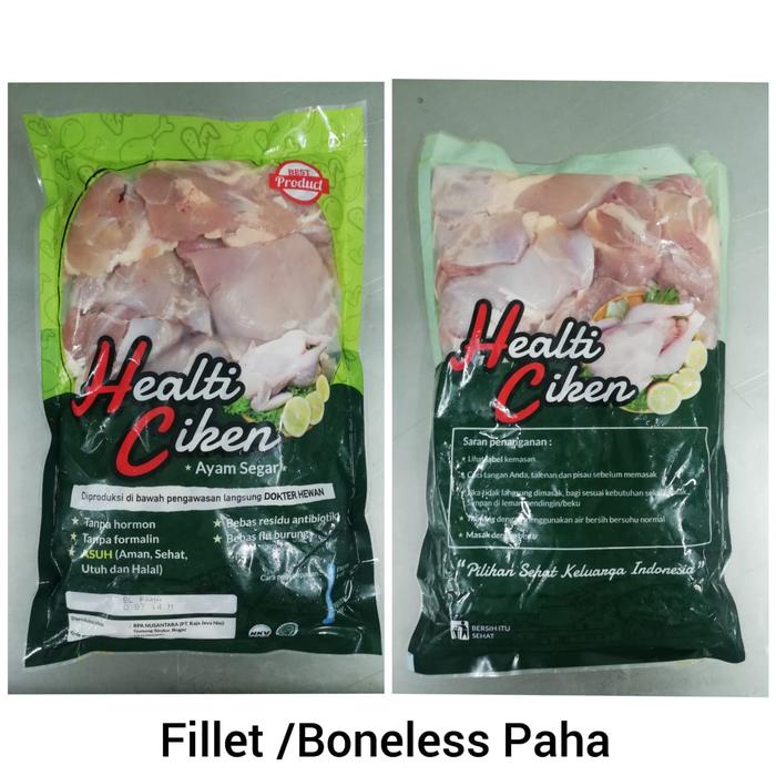 

Fillet Paha (Tidak Ada Tulang) Ayam Probiotik 1 Kg Healti Ciken